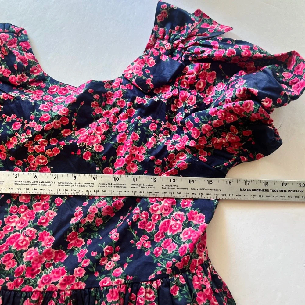Janie and Jack American Girl Rose Floral Puff Sleeve Dress Party Size 16 NWT